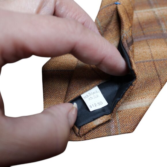 CLEARANCE SALE VINTAGE NECKTIE Scottish Plaid Print Handmade Tie NWT - Picture 4 of 5